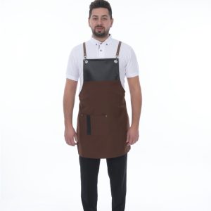 Cafe & Bistro Deri̇ Detayli Kahverengi̇ Önlük