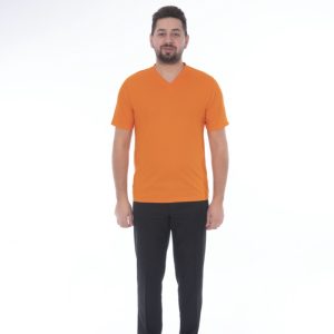 PENYE T-SHİRT TURUNCU V YAKA