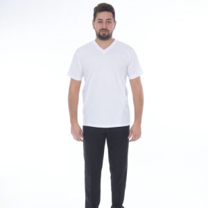 PENYE T-SHİRT BEYAZ V YAKA