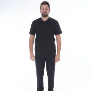 PENYE T-SHİRT SİYAH V YAKA