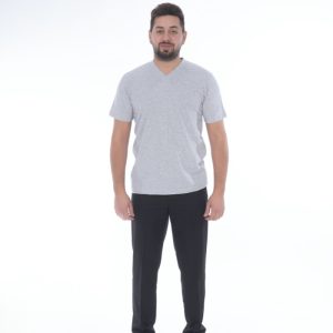 PENYE T-SHİRT GRİ V YAKA
