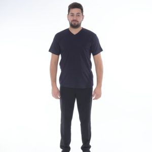 PENYE T-SHİRT LACİVERT V YAKA