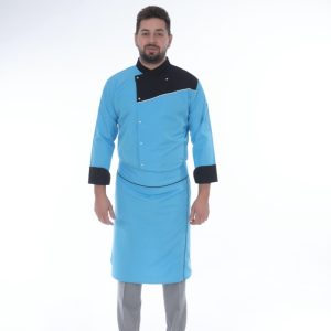 MAVİ SİYAH BİYELİ AŞÇI TAKIM