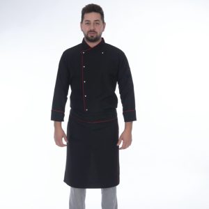 SİYAH KIRMIZI BİYELİ AŞÇI TAKIM