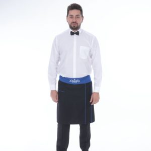 SİYAH YARIM ÖNLÜK SAKS MAVİ BİYELİ